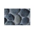 Carrelage mosaïque galets naturels gris anthracite - OLA - 11 dalles de 30x30 cm - Intérieur et extérieur-1