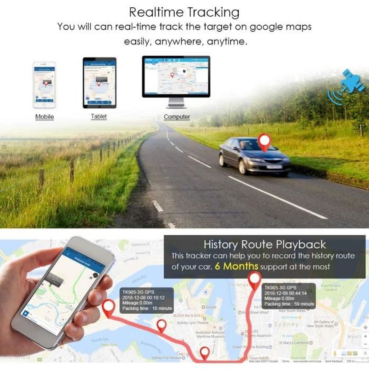 SALIND GPS Tracker Pour Véhicules, Motos, Camions Et Plus - Connexion