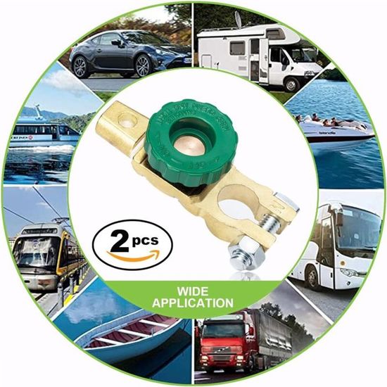 Lot De 4 Coupe Circuit Batterie Voiture 12V/24V Avec Patins Anti-Corrosion - Pour Auto, Camion, Bateau
