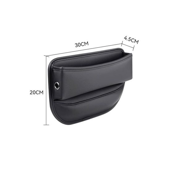 Organisateur Siège Voiture Cuir PU – Boîte Rangement Console Centrale Avec Trou USB, Anti-Rayures & Étanché