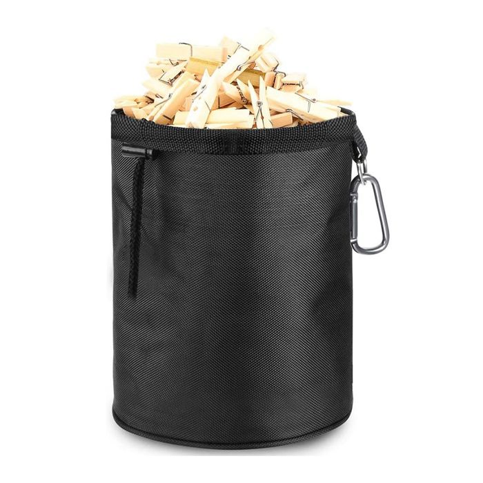 Sac à Pinces à Linge Avec Cintre - Rangement Pratique Pour Corde à Linge, Réutilisable Et Lavable, Pour Intérieur Et Extérieur