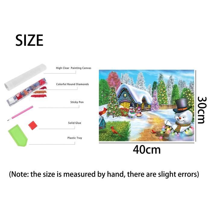 Kit Peinture Diamant 5D DIY Terre-Neuve Chien Noir Neige 40x40cm - Diamond Painting Adulte Enfant