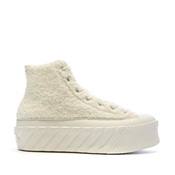 Converses blanches hot sale hautes plateforme