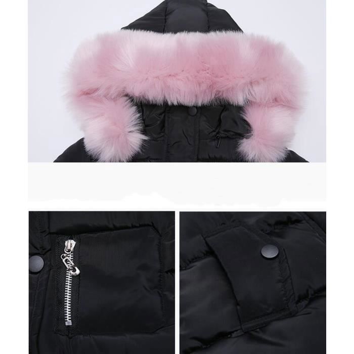 Doudoune Enfant Hiver Garçon Fille - Parka Capuche Imperméable Coupe-Vent - Chaud Rembourré - Taille 12M-5ans