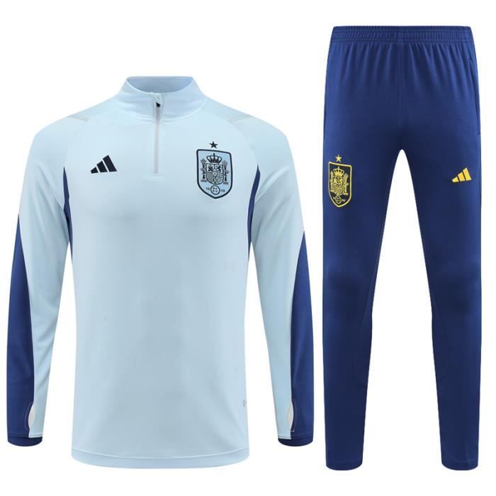 Maillot de Foot Maillot ESPAGNEx 2022 Coupe du Monde Ensemble Survetement Foot Homme Adulte Football Veste Zippee et Pantalon Bleu Cdiscount Pret a Porter