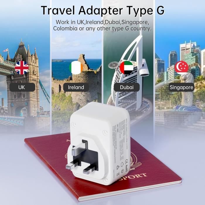 Adaptateur De Prise US Vers UE : Convertisseur De Voyage Universel UK/US/AU Vers Prise De Courant Européenne – Blanc Du 0,32 € | DHgate