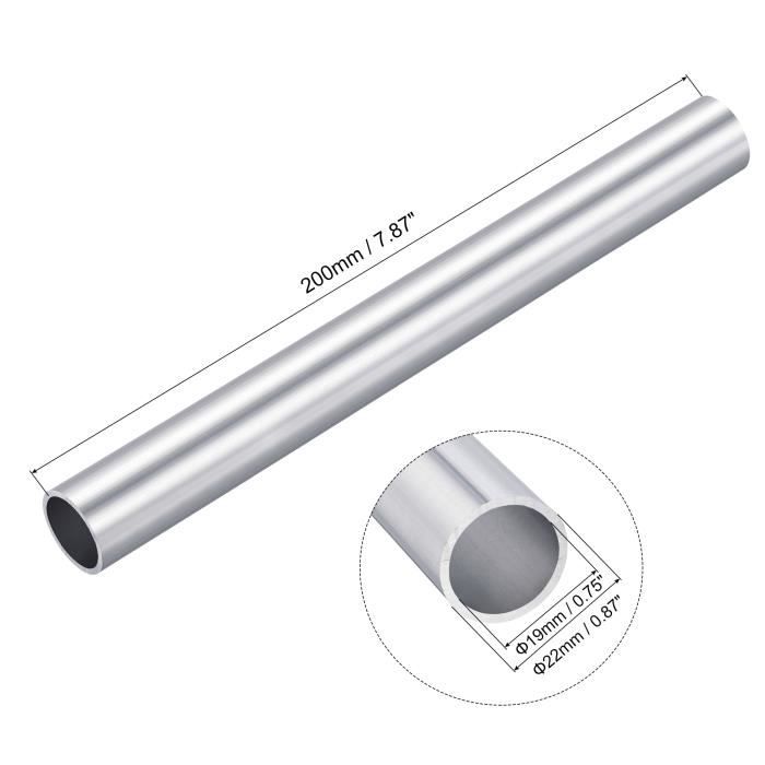 4x Aluminium Rundrohr 6063 – 22 Mm AD, 19 Mm ID, 200 Mm Länge, Nahtlos, Für DIY & Industrie