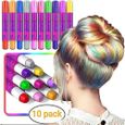 Desire Deluxe Colorant Capillaire pour la Coloration des Cheveux des Filles, 10 stylos lavables,, pour Le Carnaval, pour Les Enfan-2