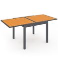 IDMARKET Salon de jardin POLY extensible table 90-180 CM et 8 chaises bois et gris anthracite-2