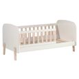 Lit blanc Kiddy Toddler - Vipack - Pin massif et MDF - Protection antichute - 1 place - Blanc-2