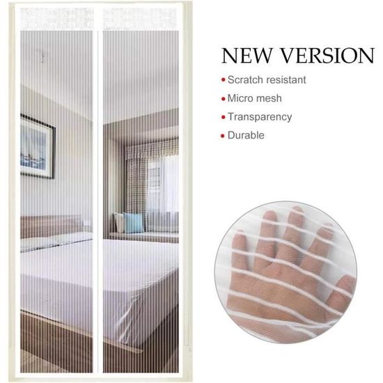 Moustiquaire Porte Fenetre AimantéE 265 X 255 Cm Facile à