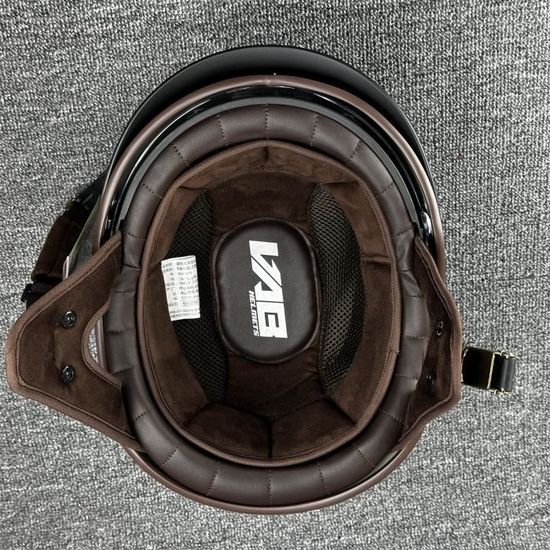 Casque Moto Jet Demi-Casque Rétro Ouvert Moto Adulte Casque 3/4 Open Face Moto Double Visière ECE Approuvé Pour Hommes Femmes Scooter Casque Rétro H,M =56-58CM