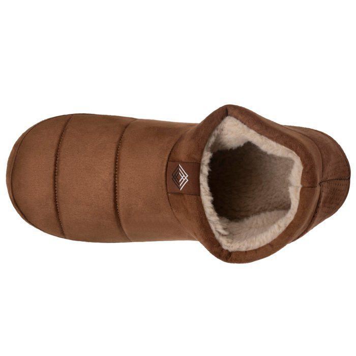 Chaussons Bottillons Isotoner Pour Homme - Suédine, Semelle Gomme Souple Antidérapante - Extra-light