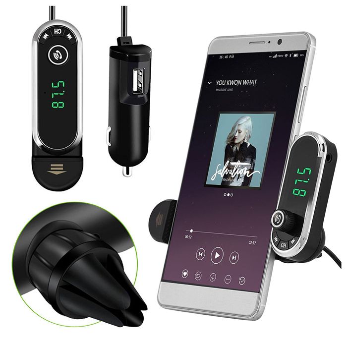 ARAMOX Chargeur de voiture Bluetooth Kit voiture émetteur Bluetooth 5.0