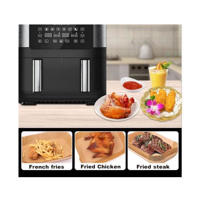 Papier Cuisson Air Fryer Hisdricus - 100 Feuilles 20cm - Résiste Jusqu'à 250°C - Pour Four Et Micro-ondes