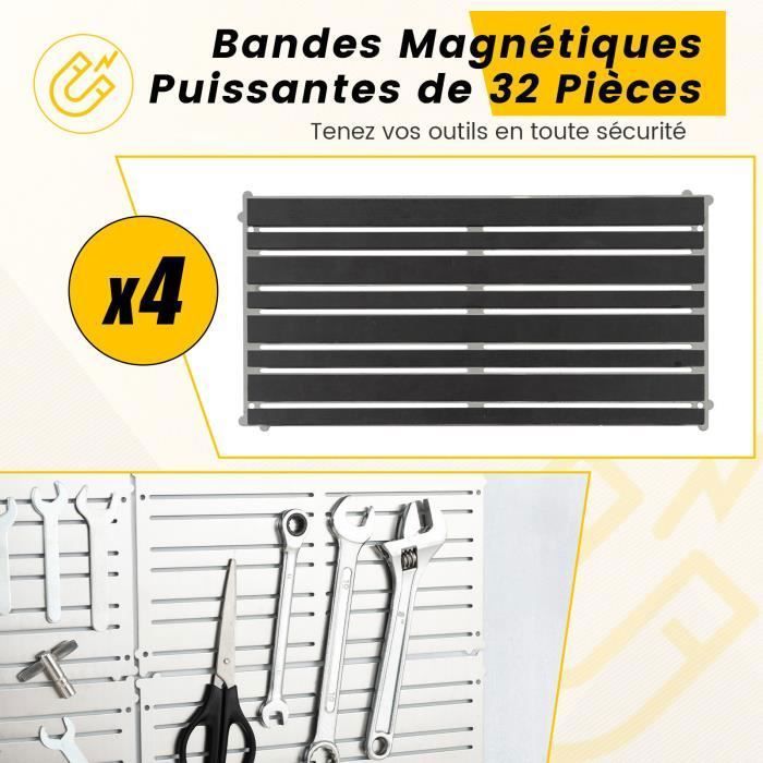 Kit Panneaux Perforés Muraux 61x30 Cm - Organiseur Cuisine Garage Avec Accessoires