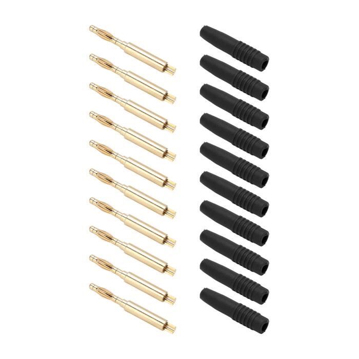 GOTOTOP Fiche Banane 4 Pièces Fiches Bananes Plaquées Or Amplificateur