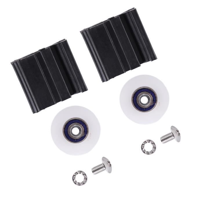 Kit De Roues De Porte De Serre 22mm - 2 Roues En Nylon + Accessoires - Pour Remplacer Des Roues Usées Facilement