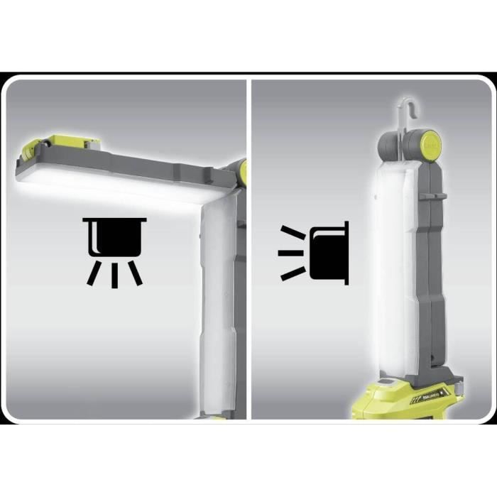 RYOBI Lampe LED 18V ONE+- modulable rabattable 850 Lumens