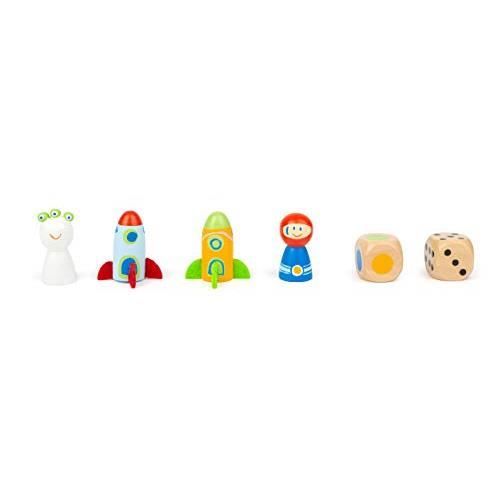 Small Foot Juego De Ludo De Madera FSC 100% – Versión De Viaje En Bolsa, Perfecto Para Niños Desde 3 Años, Ideal Para Coches Y Excursiones