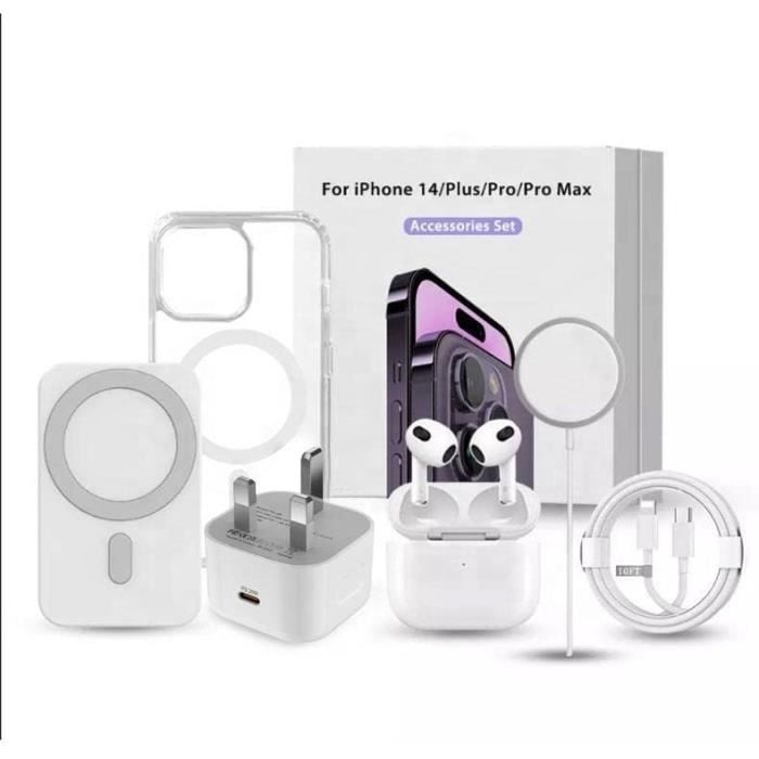 Support Téléphone Voiture Magnétique 15 W – Charge Induction Magsafe – Fixation Grille Aération – 360° Rotatif