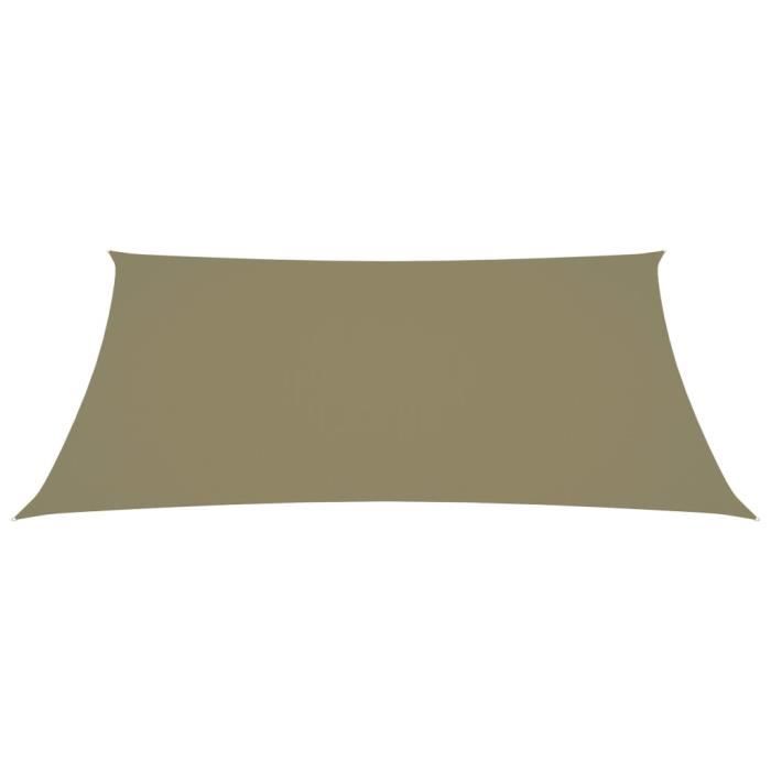 VidaXL Voile de parasol tissu oxford rectangulaire 2,5x3,5 m beige ...