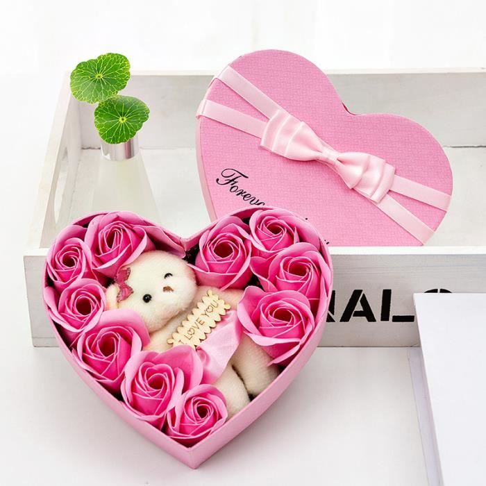 Cadeau Saint Valentin pour lui - 2 x boîte - Roses rouges - Cadeau Saint  Valentin pour