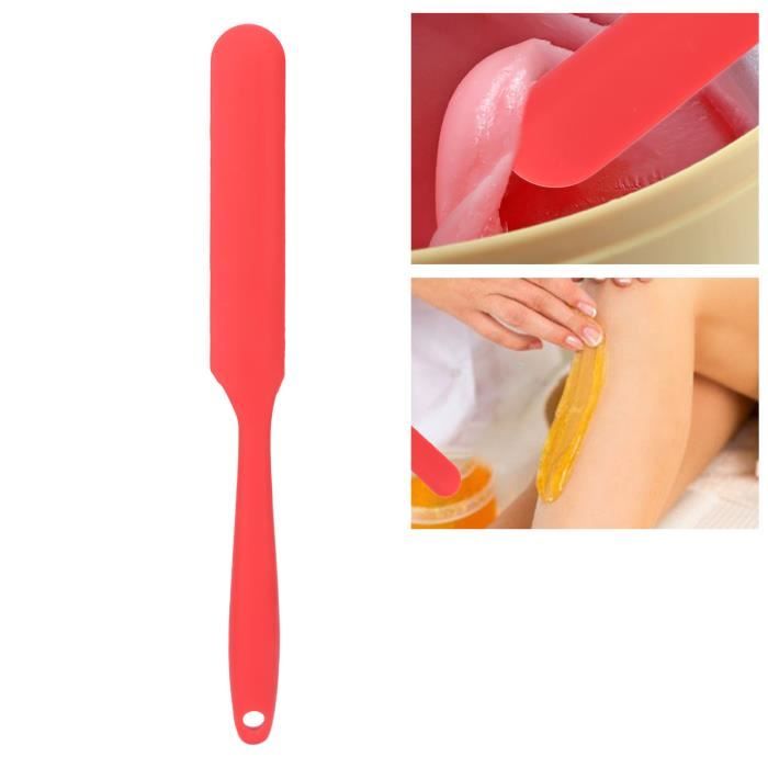 Zerodis spatule à épiler Spatule à cire Silicone réutilisable épilation  épilation applicateur grattoir pour Home parfum cire Rouge