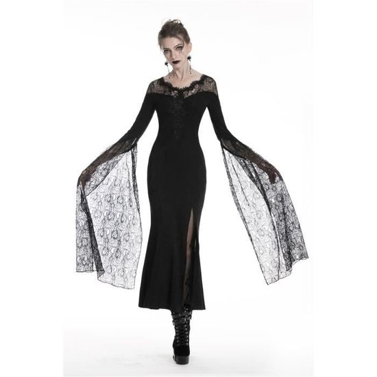 robe noire fendue