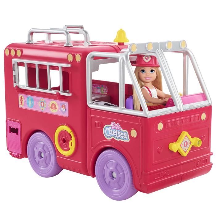 Poupee BARBIE Camion de pompiers de Chelsea 15 cm Multicolore Accessoires inclus Cdiscount Jeux Jouets