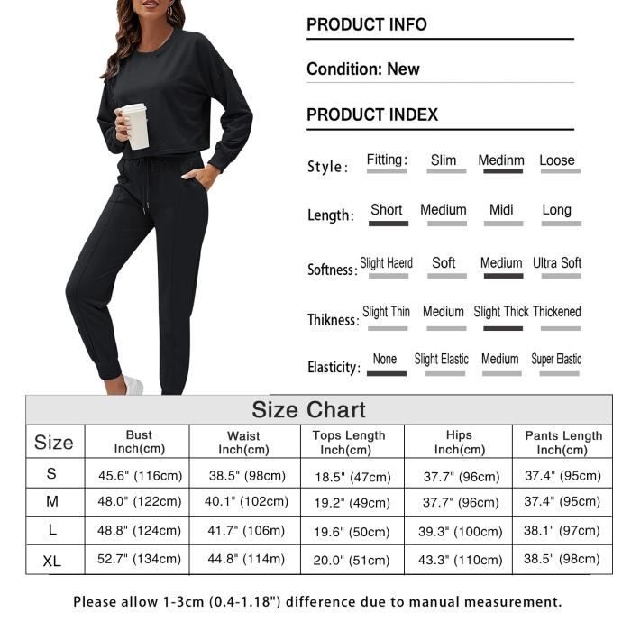 Survêtement 2 Pièces Femme – Grande Taille, Ample Et Chaud, Style Décontracté