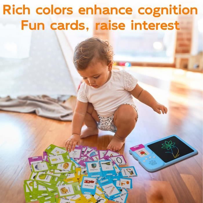 Carte flash parlante, jouets d'éducation précoce pour bébés garçons et  filles de 3, 4, 5, 6 ans(bleu) - Cdiscount Jeux - Jouets