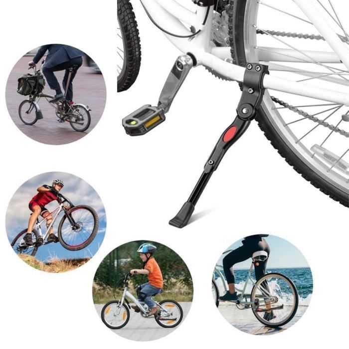 Béquilles de vélo,Bequille Velo Laterale,Réglable avec Pied en Caoutchouc  Antidérapant, Bike Stand Réglable en Alliage d'aluminium - Cdiscount Sport