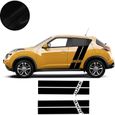 NISSAN JUKE Doubles Bandes latérales 1 - NOIR - Kit Complet - voiture Sticker Autocollant-0