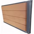 Kit extension complet pour clôture composite - MCCOVER - Brun rouge - 150 cm x 180 cm-0