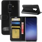 FRANCIS-R Pour Samsung Galaxy S9+ Housse S9 Plus (6.2"), Premium PU Cuir Etui Magnétique Flip Coque Galaxy S9+ G965F Noir
