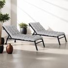 IDMarket Cuscini Universali Per Lettino - Set 2 Pezzi, 180cm, Nero, 10cm Spessore
