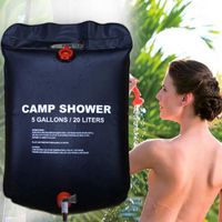 Sac de douche solaire 20L, sac de douche pour équipement de camping, sac de douche pliant pour eau de camping