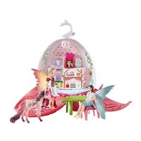 Café des Elfes - Coffret de jouets Magique de 21 Pièces avec Fée, Licorne, Maison et Accessoires - Maison de Poupées Enchantée - à