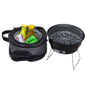 BRASERO - ACCESSOIRE Mini barbecue portable en acier inoxydable,brasero à charbon de bois,support de gril,plaque chauffante de camping[E151579488]