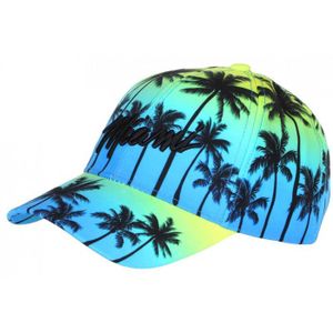 Casquette Baseball 'Miami Sunrise' Orange à Palmiers - Taille Unique Unisexe, Neuve Avec étiquettes, Style Hip-hop