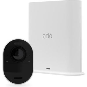 CAMÉRA IP Caméra de surveillance Arlo Ultra 2 - Wifi sans fil - Blanc - 4K - Batterie de 6 mois - Champ de vision à 180°