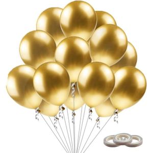 BALLE - BOULE - BALLON Ballon Doré, Ballon 0R, 50Pcs 12 Pouces Ballon Dore Ballons Or Ballon Dorés Anniversaire Pour Mariage Baby Shower Cérémonie F[m2498]