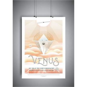 AFFICHE - POSTER Poster Affiche VENUS NASA SPACE TRAVEL RETRO - A3 
