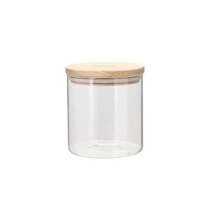 Bocal en verre,1550ml--Boîte hermétique en verre avec couvercle en bois,  organisateur, rangement de cuisine, pot HI, récipient alime - Cdiscount  Maison