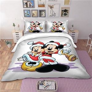 HOUSSE DE COUETTE ET TAIES MINB-912 Parure de lit Mickey et Minnie pour fille