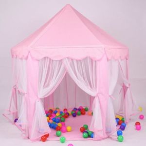 MAISONNETTE EXTÉRIEURE Tente de jeu Château de Princesse pour enfants LESHP - Rose - Pliable - 140 * 135cm