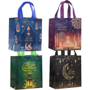 POCHETTE CADEAU 4PCS Sacs Cadeaux Ramadan Kareem Sac Emballage Cad
