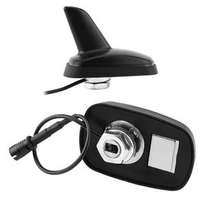 Antenne Aileron De Requin Pour Renault Captur (2013-2019) - ABS, Revêtement Cuivre, Amplifie Signal Radio - Installation Adhésive, Noire