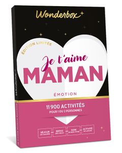 COFFRET SÉJOUR Wonderbox - Coffret Cadeau - Je t'aime Maman Emotion